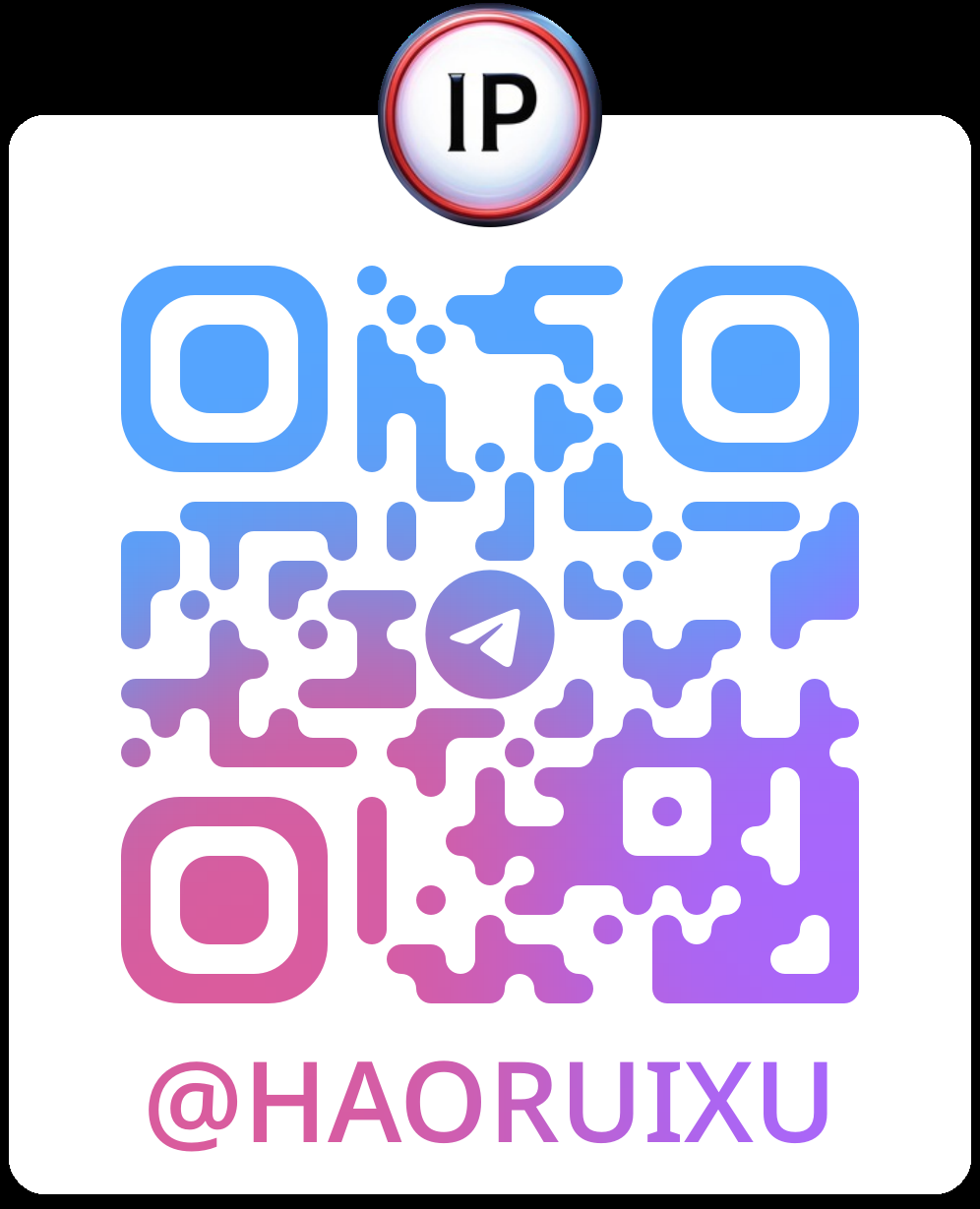 Telegram @haoruixu 联系二维码